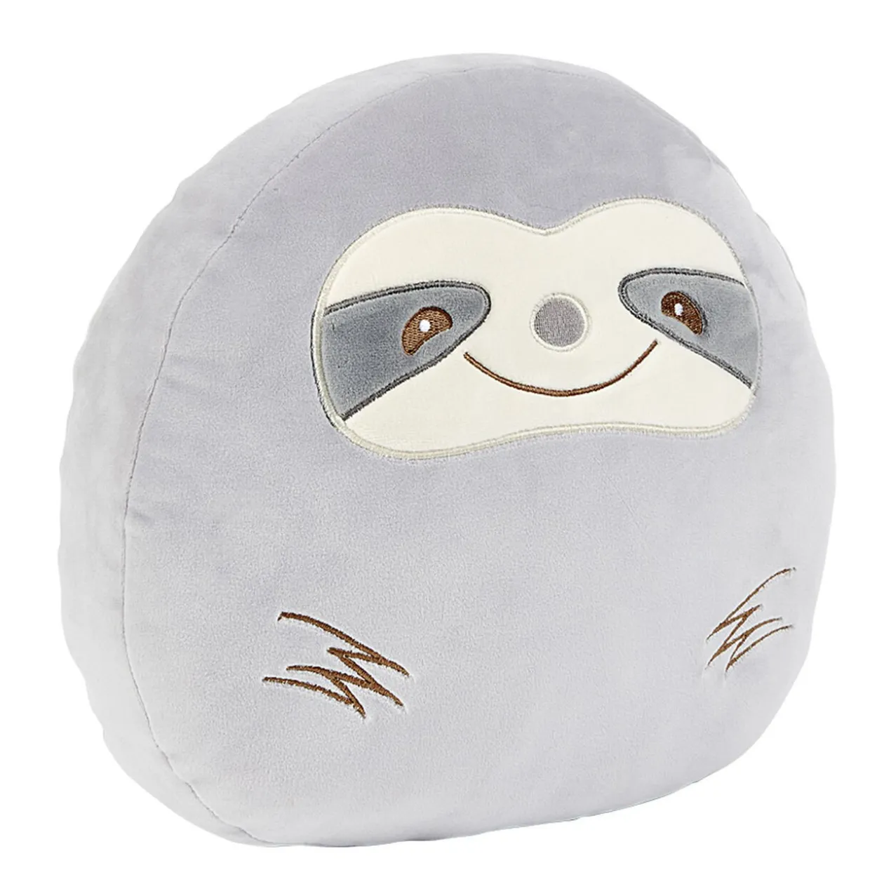 Peluche coussin paresseux gris et blanc Choux Bidou