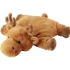 Peluche coussin renne marron 45 cm
