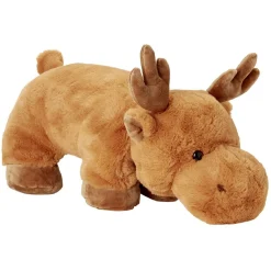 Peluche coussin renne marron 45 cm