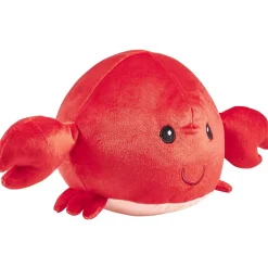 Peluche Crabe Ø20 cm rouge