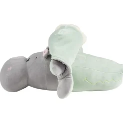 Peluche croco réversible hippo L.45 cm
