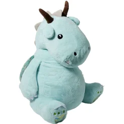 Peluche dragon assis polyester 130cm bleu