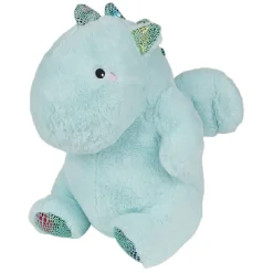 Peluche dragon polyester 35x28x30cm bleu