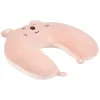 Peluche 2en1 coussin de voyage souris rose