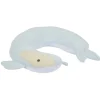 Peluche 2en1 coussin de voyage baleine bleu