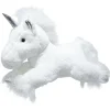 Peluche géante licorne blanche et gris argenté