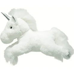 Peluche géante licorne blanche et gris argenté