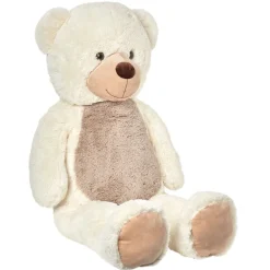 Peluche géante ourson beige crème XXL
