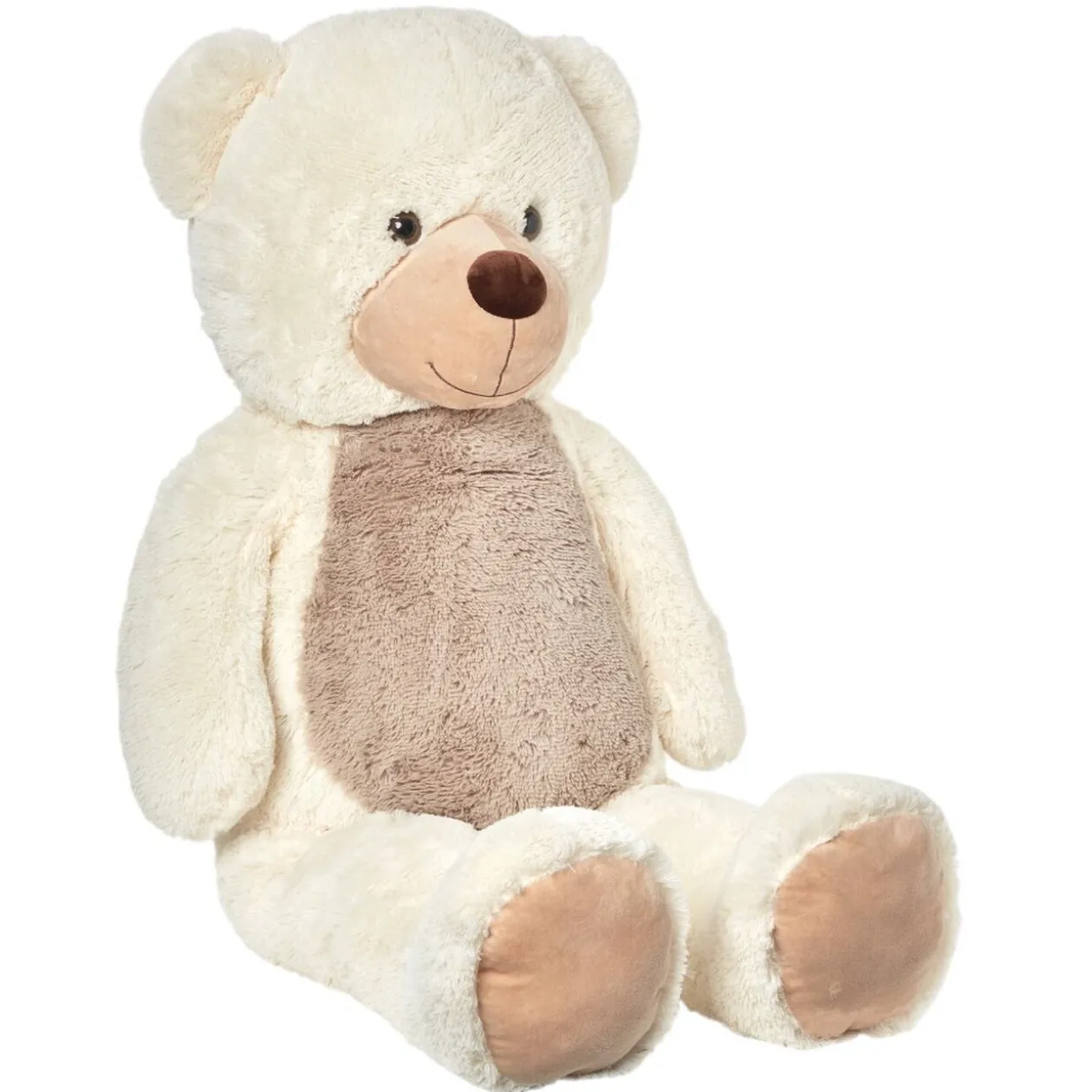 Peluche géante ourson beige crème XXL