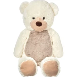 Peluche géante ourson beige crème XXL