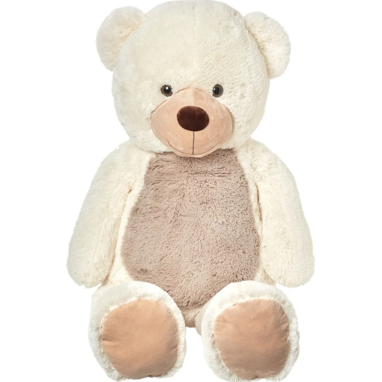 Peluche géante ourson beige crème XXL