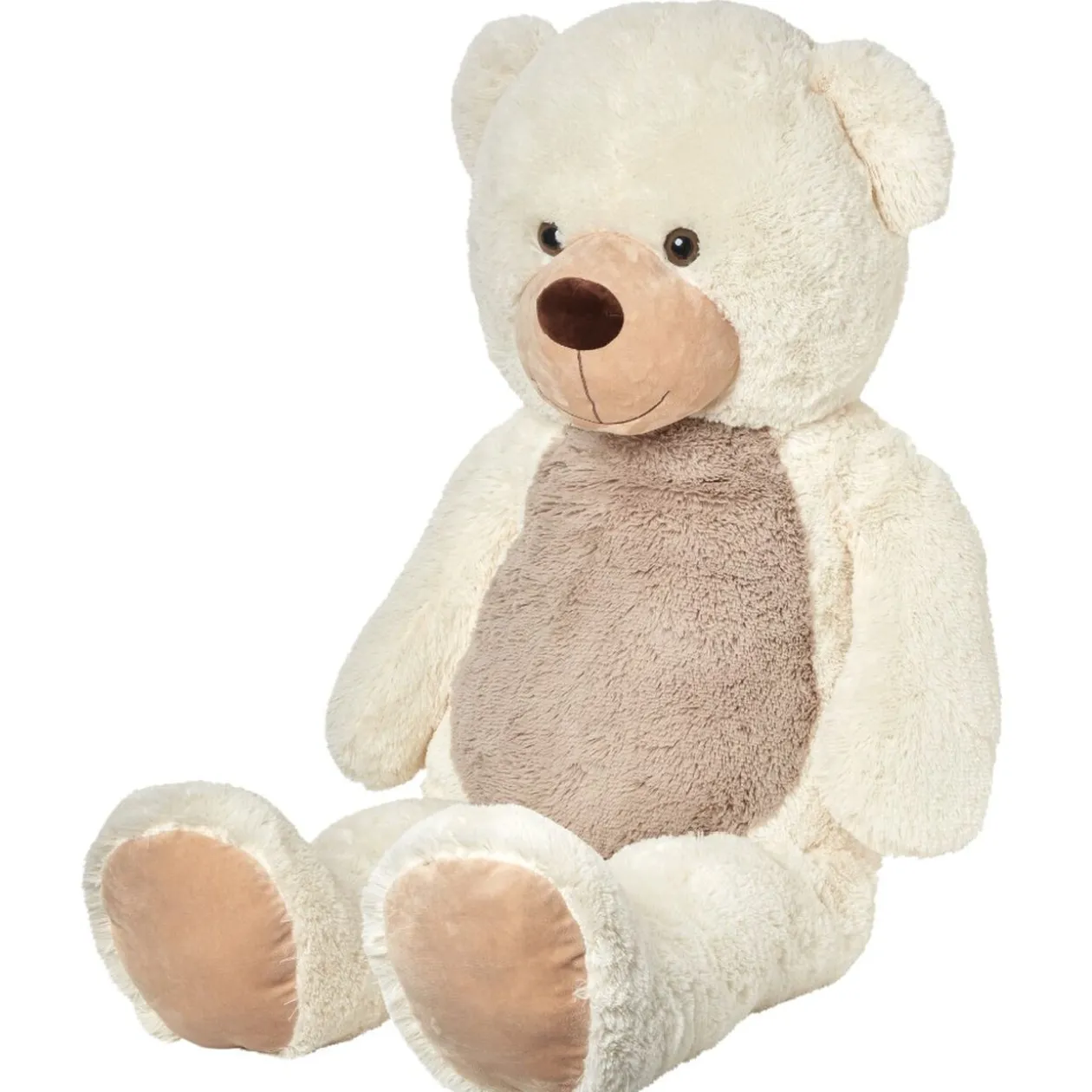 Peluche géante ourson beige crème XXL