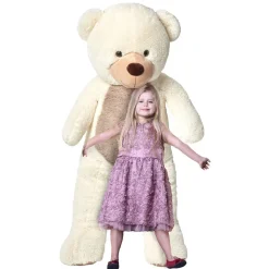 Peluche géante ourson beige crème XXL