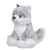 Peluche Husky gris yeux bleus