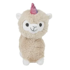 Peluche lama beige licorne