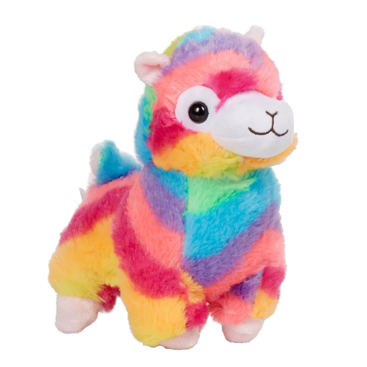 Peluche lama multicolore rose jaune