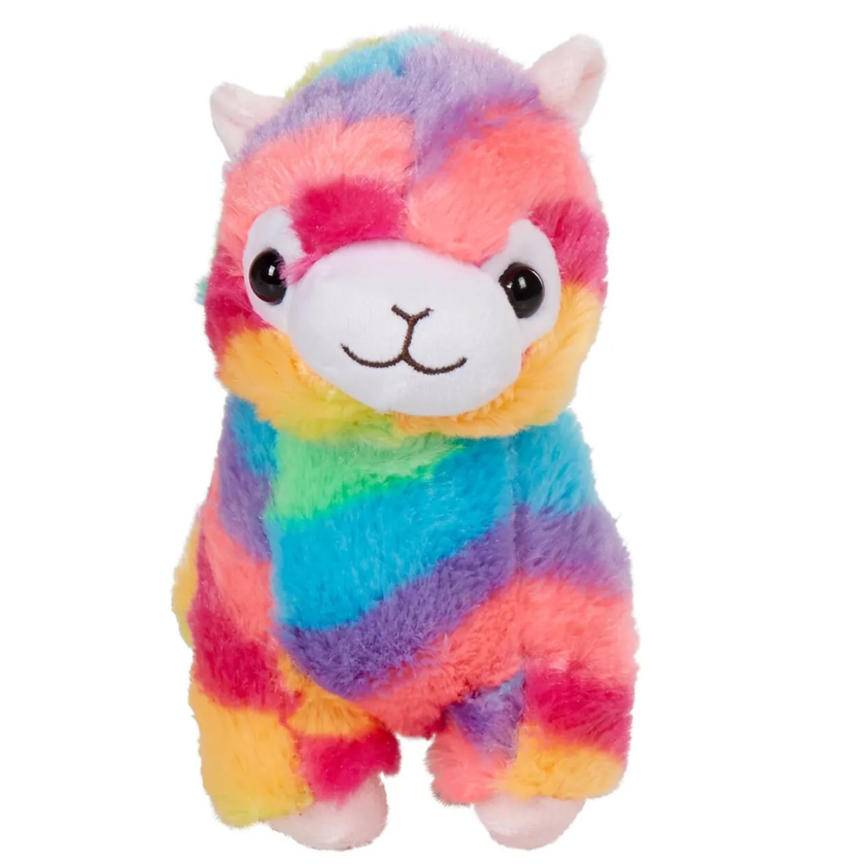 Peluche lama multicolore rose jaune