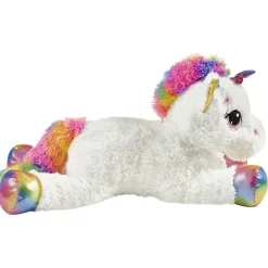 Peluche licorne arc en ciel L.70 cm