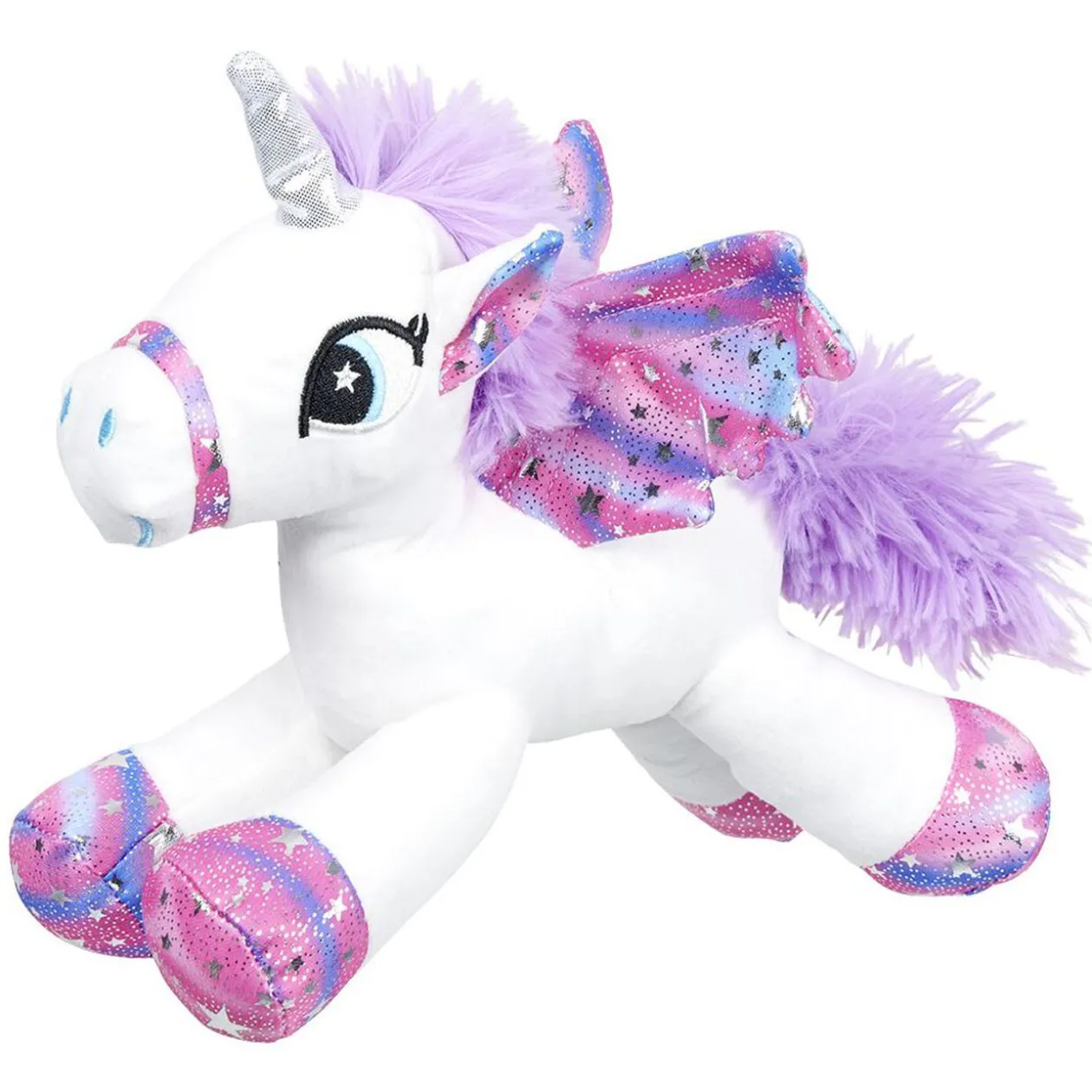 Peluche licorne avec ailes L24x10x10cm