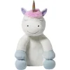 Peluche licorne polyester 80x65x65cm blanc