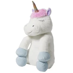 Peluche licorne polyester 80x65x65cm blanc