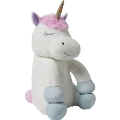Peluche licorne polyester 80x65x65cm blanc