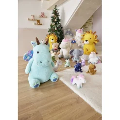 Peluche licorne polyester 80x65x65cm blanc