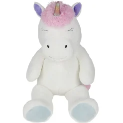 Peluche licorne polyester 100x40x30cm blanc
