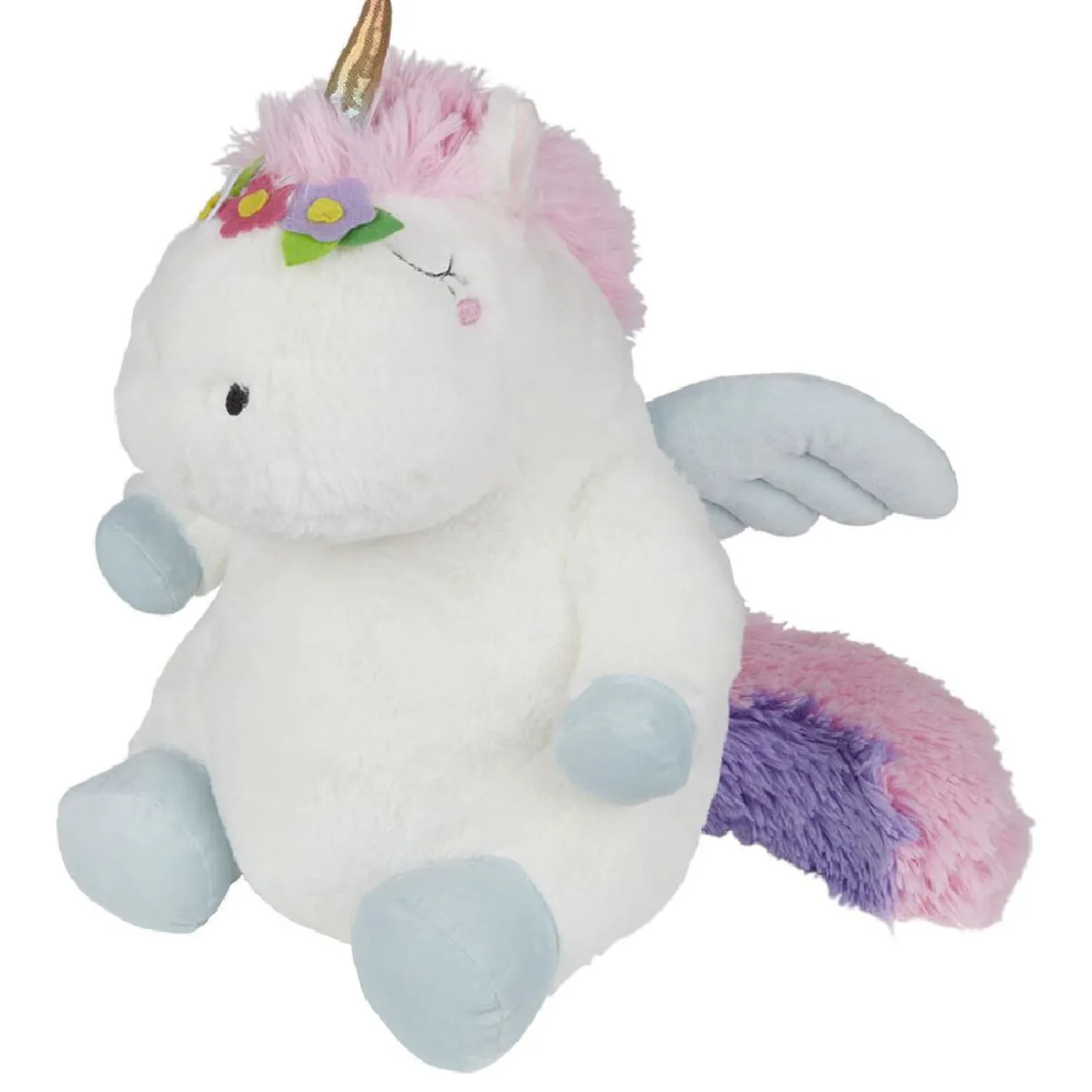 Peluche licorne polyester 35x28x30cm blanc