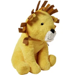 Peluche lion polyester 80x50x48cm jaune