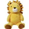 Peluche lion polyester 100x40x30cm jaune