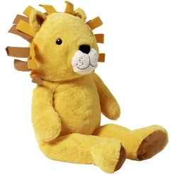 Peluche lion polyester 100x40x30cm jaune
