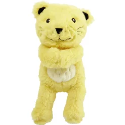 Peluche lionceau polyester 28x12x6cm jaune