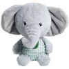 Peluche éléphant polyester 50x25x20cm gris