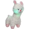 Peluche lumineuse couleurs changeantes rose blanc