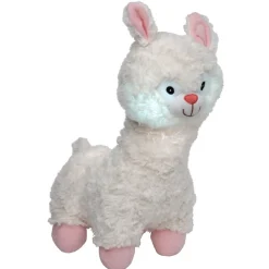 Peluche lumineuse couleurs changeantes rose blanc
