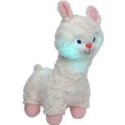 Peluche lumineuse couleurs changeantes rose blanc