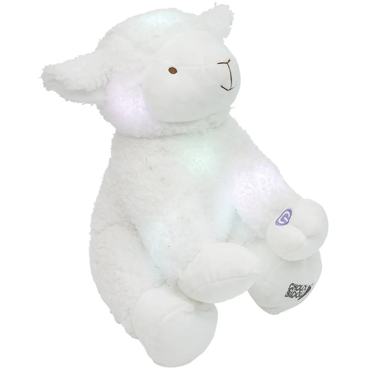 Peluche Mouton blanc lumineux H35 cm
