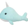 Peluche narval douceur bleue et blanche