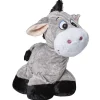 Peluche âne gonflable gris h. 60 cm