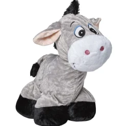 Peluche âne gonflable gris h. 60 cm