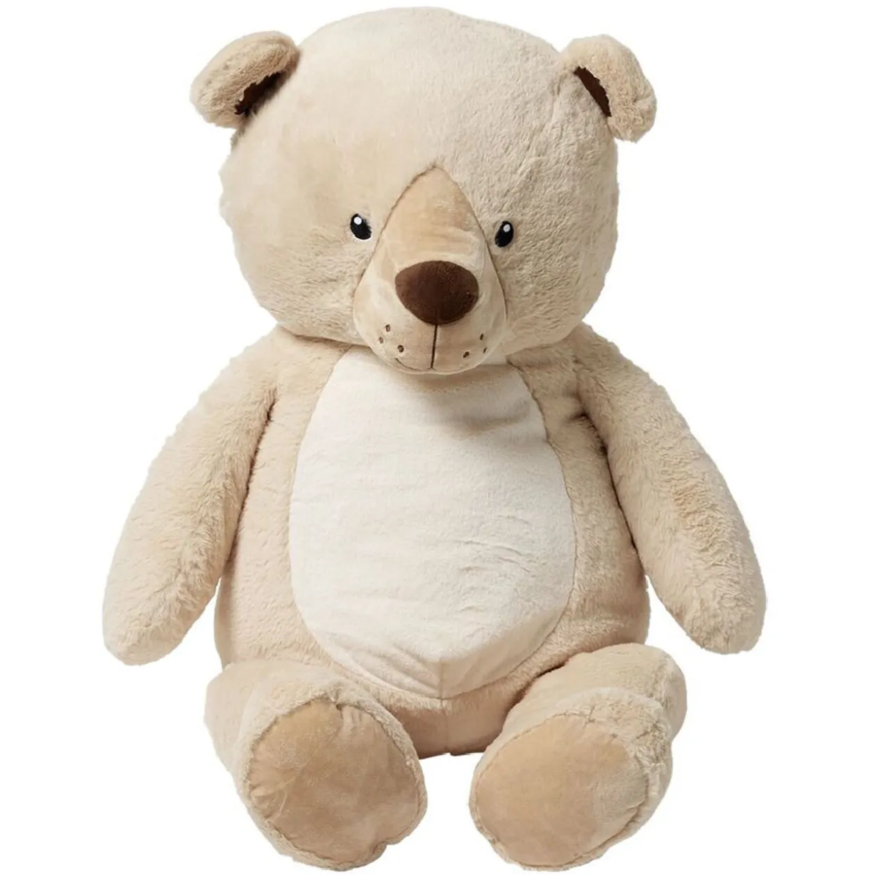 Peluche ours polyester 110x50x40cm beige