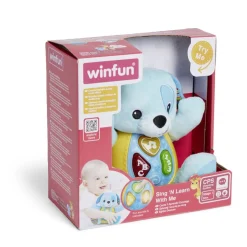 Peluche ourson lumineux et sonore 19,5x12xH16cm