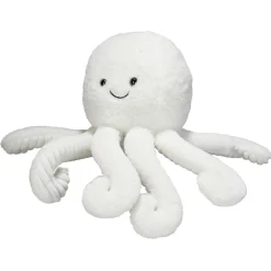 Peluche pieuvre blanche Ø30xH15cm