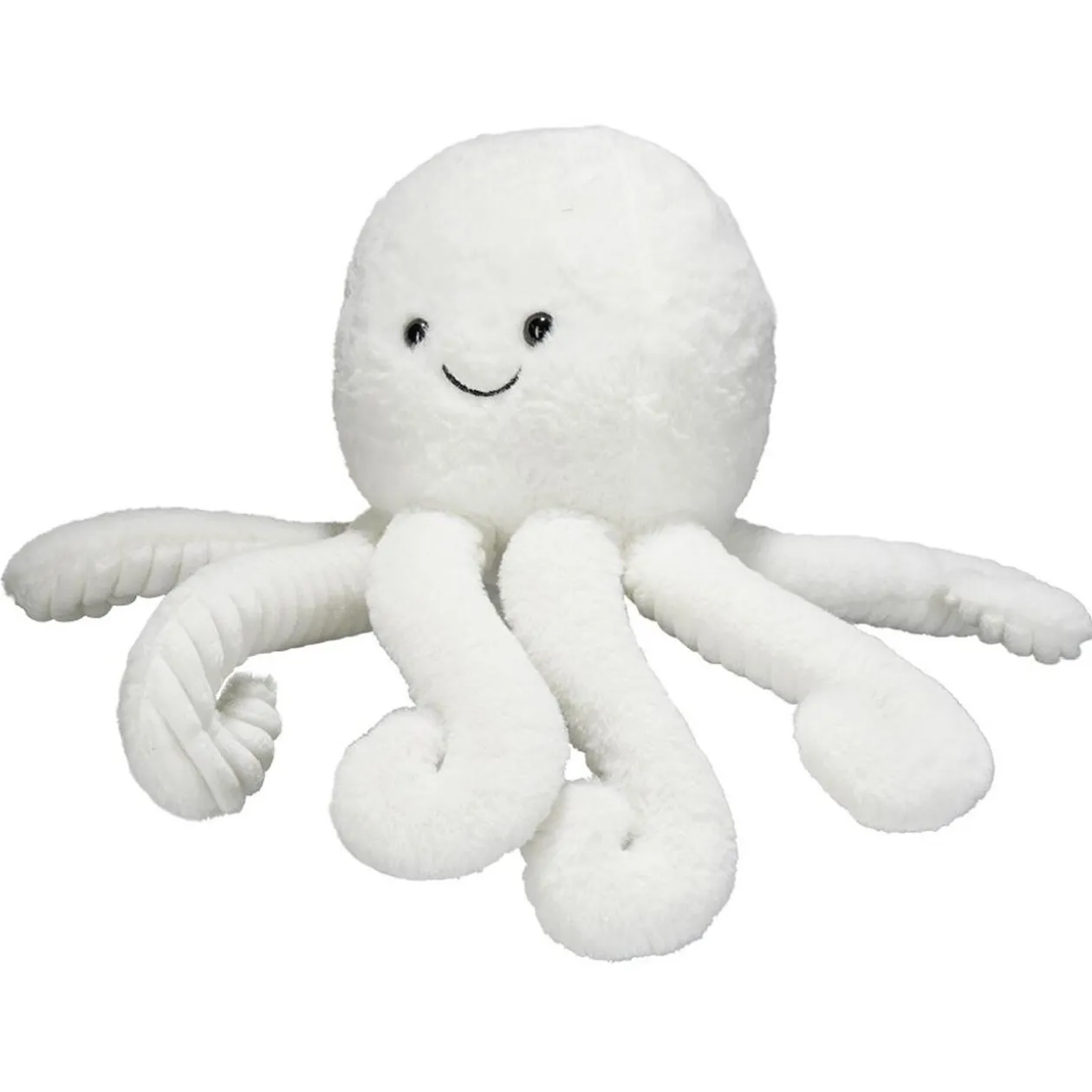 Peluche pieuvre blanche Ø30xH15cm