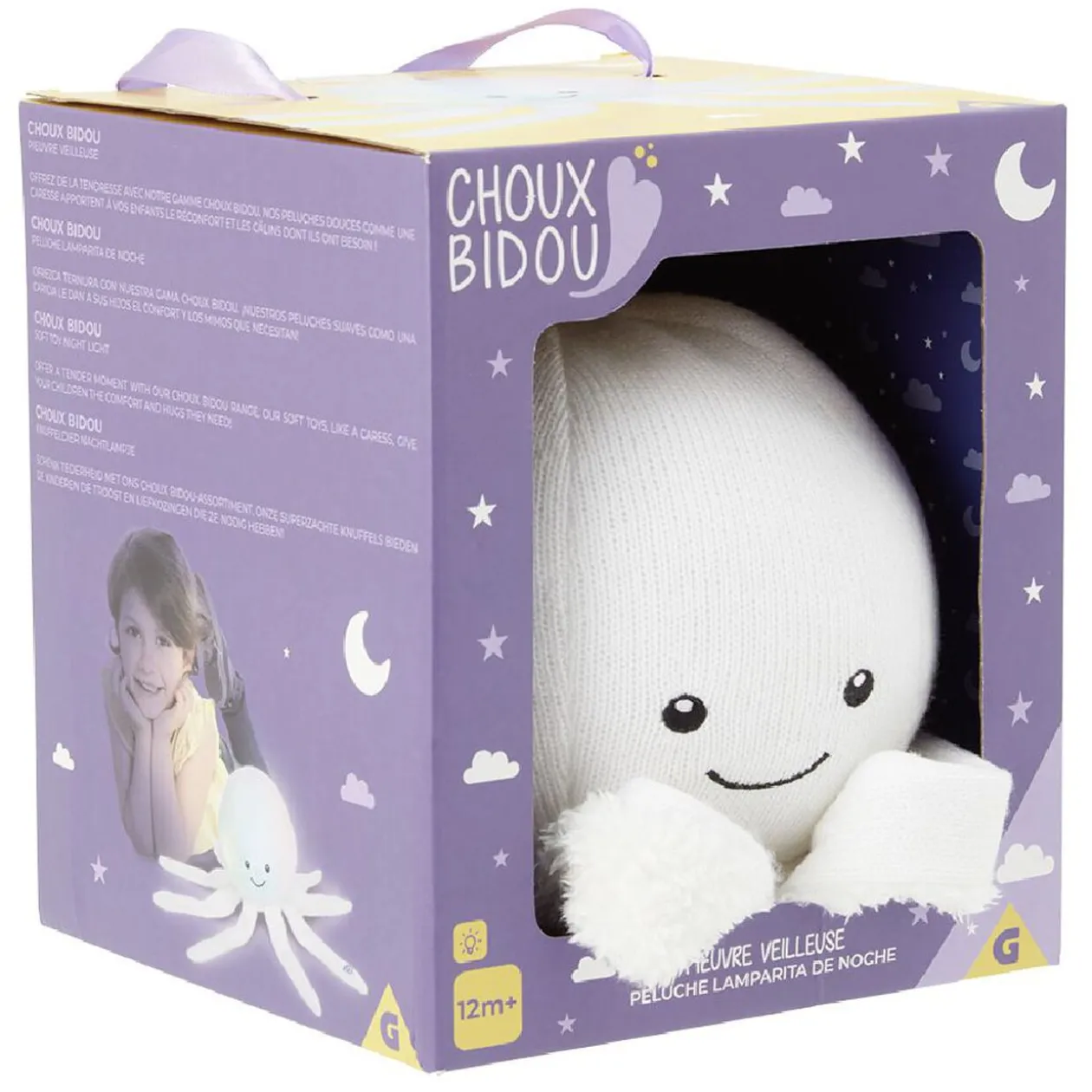 Peluche pieuvre veilleuse