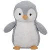 Peluche pingouin animé gris et blanc