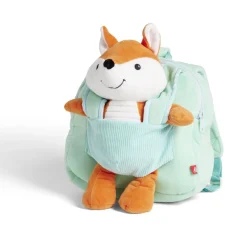 Peluche renard sac à dos 24x17xH28cm