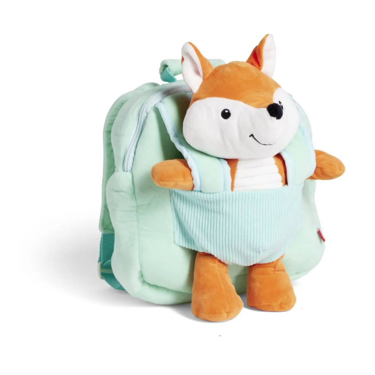 Peluche renard sac à dos 24x17xH28cm