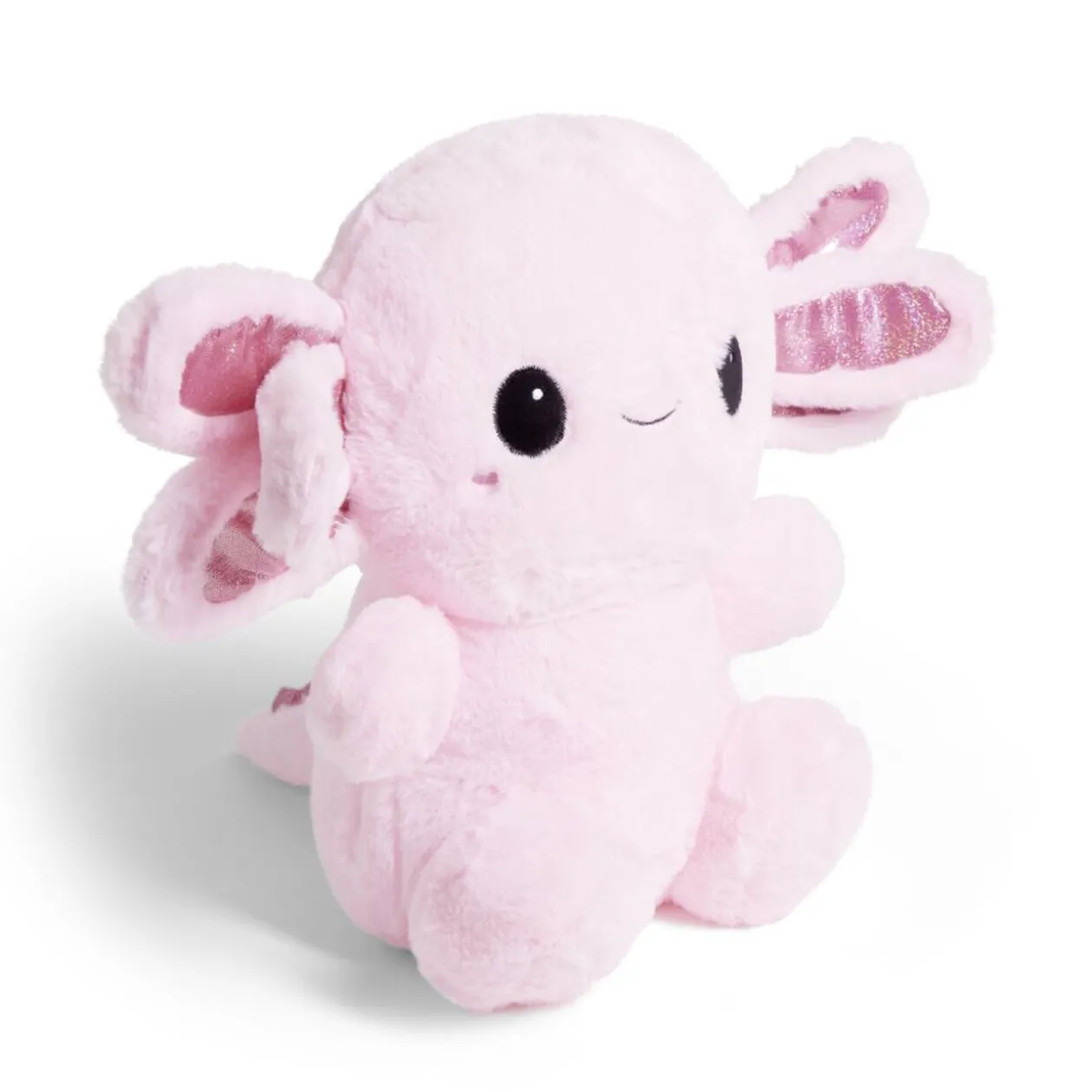 Peluche salamandre L35cm polyester rose